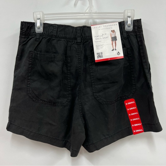 Social Standard by Sanctuary xs shorts washed black Fortune 100% Lyocell pockets - Picture 2 of 10